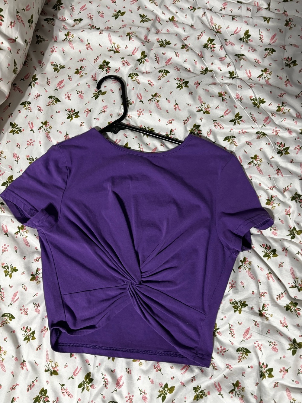 Target Purple Twist-Knot Crop Top